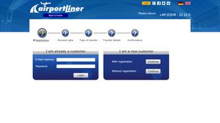 
                            3. Airportliner Flughafentransfer : Booking