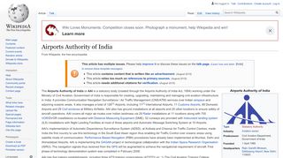 
                            4. Airports Authority of India - Wikipedia