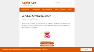 
                            2. AirShou Screen Recorder ( iOS - Android ) - Cydia