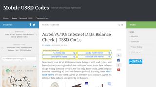 
                            9. Airtel 3G/4G/ Internet Data Balance Check | USSD …