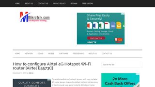 
                            6. Airtel 4G Hotspot router Configuration First Time [Airtel E5573C]