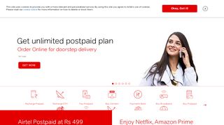 
                            4. Airtel 4G - Prepaid | Postpaid | Broadband | Payments Bank| DTH