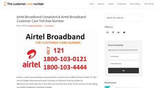 
                            7. Airtel Broadband Complaint | Airtel Help and Support