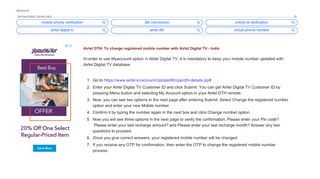 
                            7. Airtel DTH: To change registered mobile number with Airtel ...