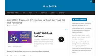 
                            7. Airtel EBILL Password | Procedure to Reset the Email Bill ...