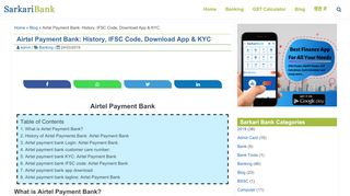 
                            3. Airtel Payment Bank: History, Tagline, IFSC Code, …