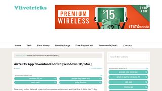 
                            6. Airtel Tv App Download For PC [Windows 10/ Mac] - Vlivetricks