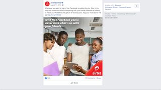 
                            4. Airtel Zambia - Whenever you want to log in, free Facebook ...