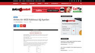 
                            11. Airties Air 4430 Kablosuz Ağ Ayarları | TeknoDestek