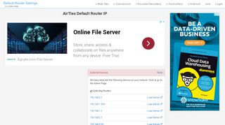 
                            3. AirTies Default Router IP - Clean CSS