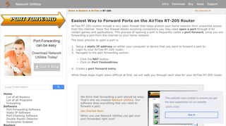 
                            7. AirTies RT-205 Router Port Forwarding Instructions