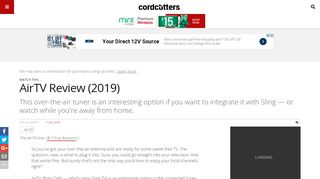 
                            10. AirTV Review (2019) | CordCutters