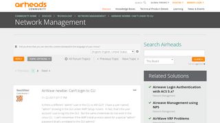
                            7. AirWave newbie: Can't login to CLI - Airheads Community
