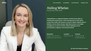 
                            5. Aisling Whelan, MS RDN - helloalma.com