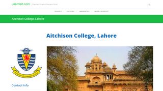 
                            5. Aitchison College, Lahore - Jaamiah.com