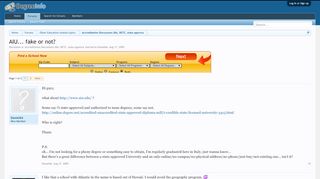 
                            5. AIU... fake or not? | DegreeInfo