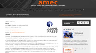 
                            5. Ajans Press Media Monitoring Company – AMEC