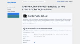 
                            7. Ajanta Public School - Email id of Key Contacts, …