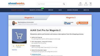 
                            1. AJAX Cart Pro - aheadWorks Magento Store