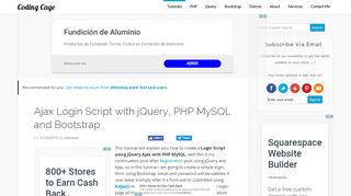 
                            2. Ajax Login Script with jQuery, PHP MySQL and Bootstrap | Coding Cage