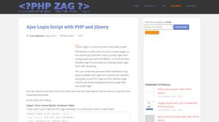 
                            3. Ajax Login Script with PHP and jQuery - PHPZAG