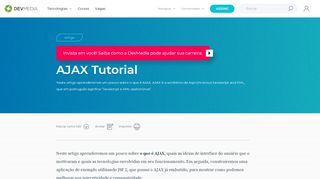 
                            2. AJAX Tutorial: Um guia Completo sobre AJAX - DevMedia