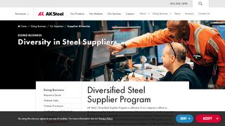 
                            2. AK Steel's Diversified Supplier Program | Steel Suppliers