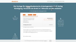 
                            6. Akademische Arbeitsgemeinschaft Verlag kündigen