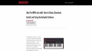 
                            8. Akai Pro MPK mini mkII - How to Obtain, Download, Install ...