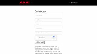 
                            1. AKAI Professional - account.akaipro.com