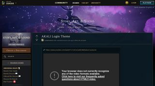 
                            4. AKALI Login Theme - League of Legends Boards