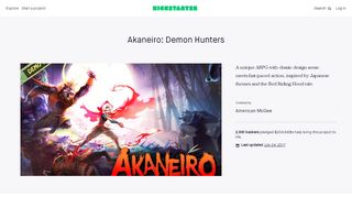 
                            4. Akaneiro: Demon Hunters by American McGee — Kickstarter