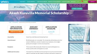 
                            2. Akash Kuruvilla Memorial Scholarship Details - Apply Now ...