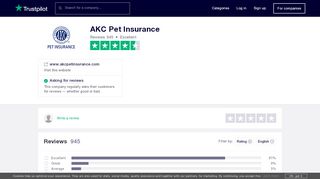 
                            9. AKC Pet Insurance Reviews - trustpilot.com