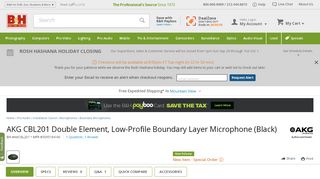 
                            7. AKG CBL201 Double Element, Low-Profile Boundary Layer 5095184-00