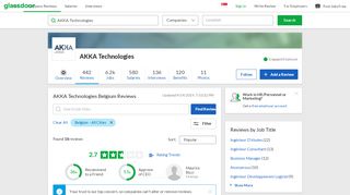 
                            9. AKKA Technologies Reviews in Belgium | Glassdoor.sg