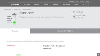 
                            9. aknr.com - Domain - McAfee Labs Threat Center