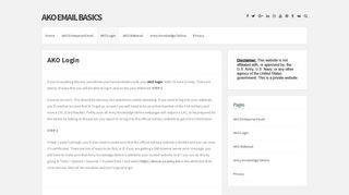 
                            3. AKO Login – AKO Email Basics