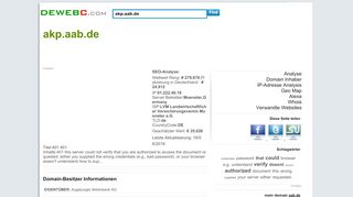 
                            4. akp.aab.de - 401 401 - dewebc.com