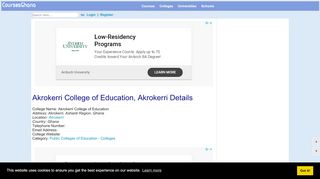 
                            5. Akrokerri College of Education Akrokerri Details