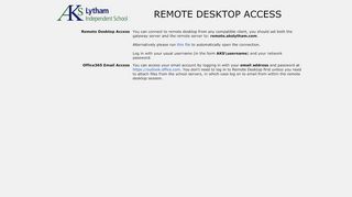 
                            3. AKS Lytham - Remote Access
