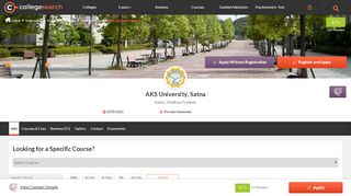 
                            5. AKS University Satna - Courses, Fees, Reviews | CollegeSearch