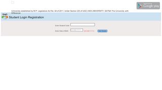 
                            3. AKS University :Student Self Login Creation.