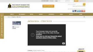 
                            3. AkSigorta - CRM Suite | Stevie Awards