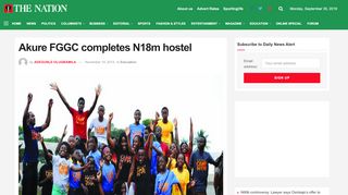 
                            8. Akure FGGC completes N18m hostel - The Nation Newspaper