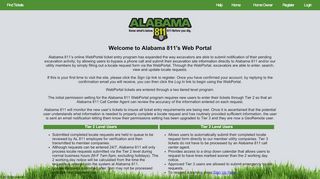 
                            4. Alabama 811's Web Portal