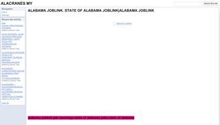 
                            8. ALABAMA JOBLINK. STATE OF ALABAMA …