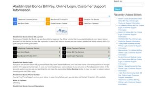 
                            7. Aladdin Bail Bonds Bill Pay, Online Login, Customer Support Information