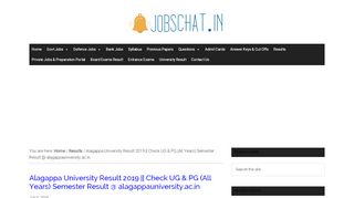 
                            7. Alagappa University Result 2019 Out | UG, PG (All …