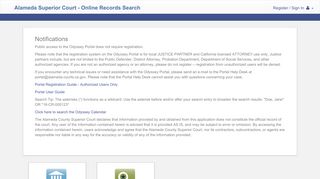 
                            1. Alameda County Courts Case Portal - State of California